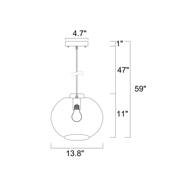 Sand & Stable Martha 1 Light Single Pendant Wayfair Canada